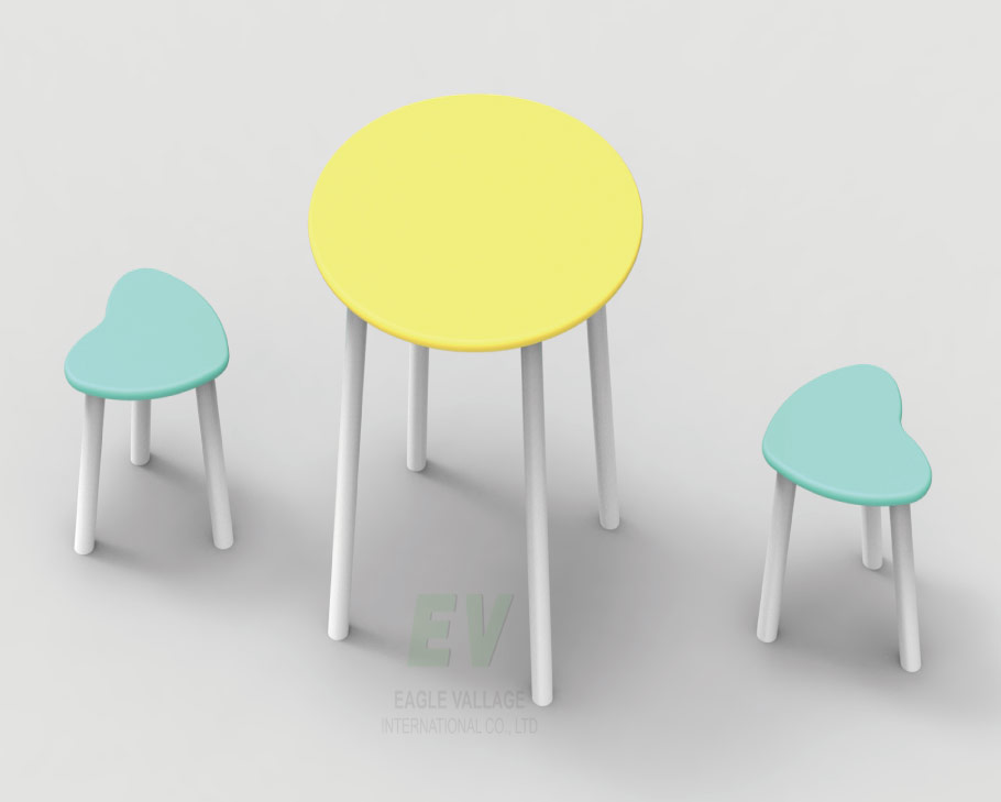 Heart to Heart chairs and table