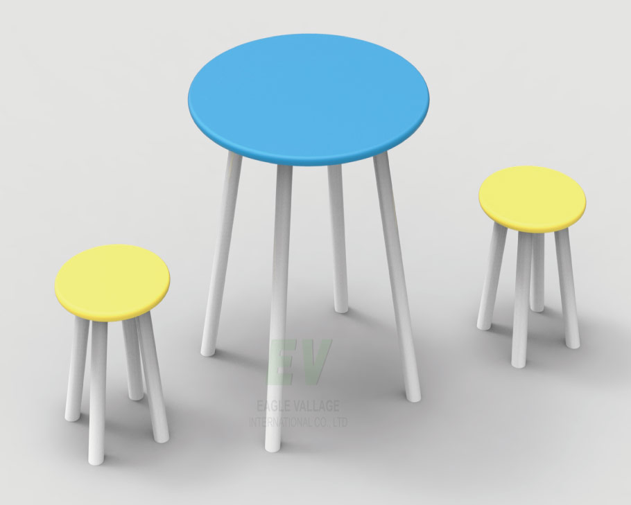 ROUND TABLE AND CHAIRS