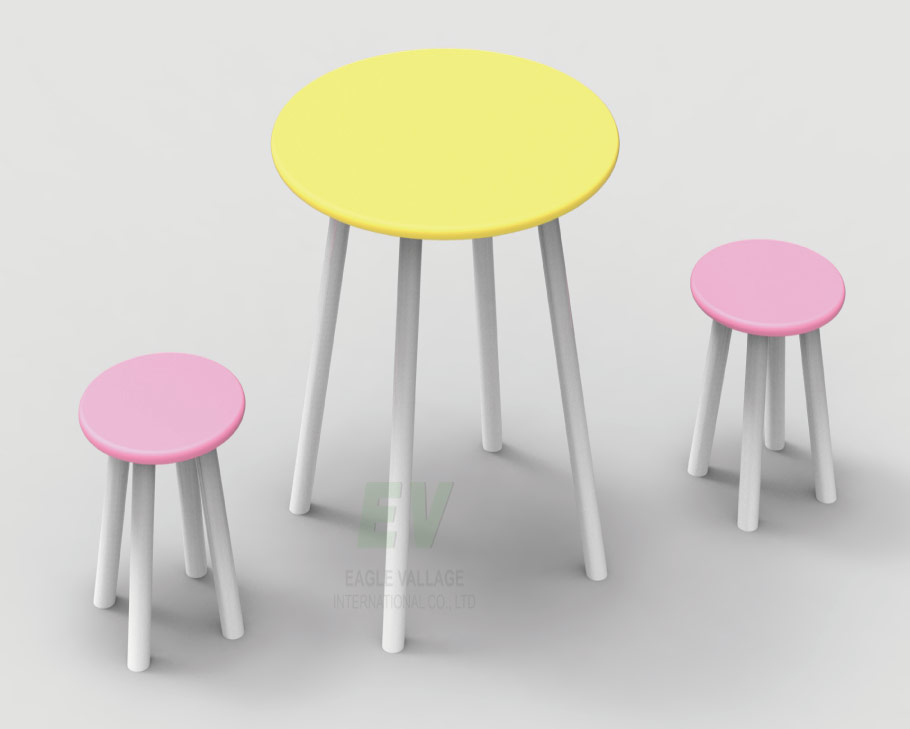 ROUND TABLE AND CHAIRS